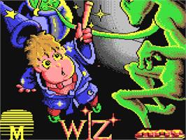 Title screen of Wiz on the Commodore 64.