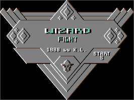 Title screen of Wizard Fight on the Commodore 64.