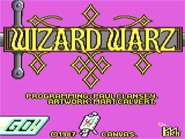 Title screen of Wizard Warz on the Commodore 64.