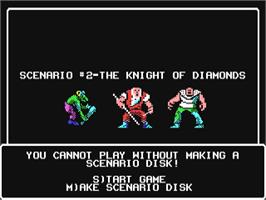 Title screen of Wizardry II: The Knight of Diamonds on the Commodore 64.