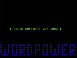 Title screen of Wordpower on the Commodore 64.