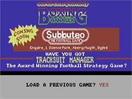 Title screen of World Championship Boxing Manager on the Commodore 64.