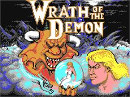 Title screen of Wrath of the Demon on the Commodore 64.
