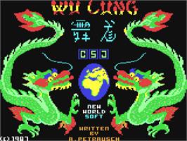Title screen of Wu Lung on the Commodore 64.