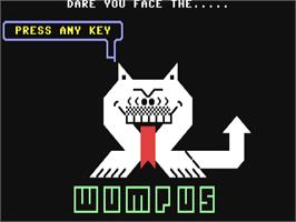 Title screen of Wumpus on the Commodore 64.