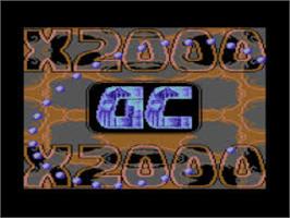 Title screen of X-2000 - The Game! on the Commodore 64.