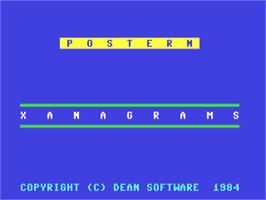 Title screen of Xanagrams on the Commodore 64.