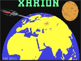 Title screen of Xarion on the Commodore 64.