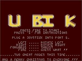 Title screen of Xmas 'roids on the Commodore 64.