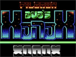 Title screen of Xonox on the Commodore 64.