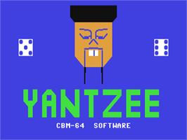 Title screen of Yantzee on the Commodore 64.