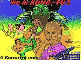 Title screen of Yie Ar Kung-Fu 2: The Emperor Yie-Gah on the Commodore 64.
