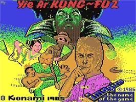 Title screen of Yie Ar Kung-Fu 2 on the Commodore 64.