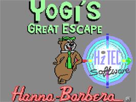 Title screen of Yogi's Great Escape on the Commodore 64.