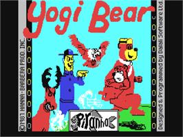 Title screen of Yogi Bear on the Commodore 64.