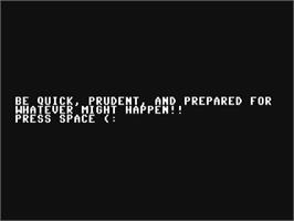 Title screen of Your Father's Nightmare on the Commodore 64.