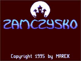 Title screen of Zamczysko on the Commodore 64.