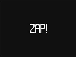 Title screen of Zap on the Commodore 64.