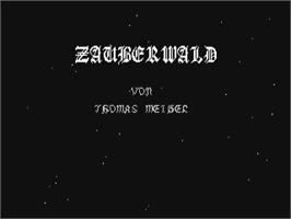 Title screen of Zauberwald on the Commodore 64.
