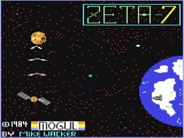 Title screen of Zeta-7 on the Commodore 64.