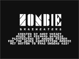 Title screen of Zombie Brain Eaters on the Commodore 64.