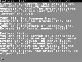 Title screen of Zork 3 - The Dungeon Master on the Commodore 64.