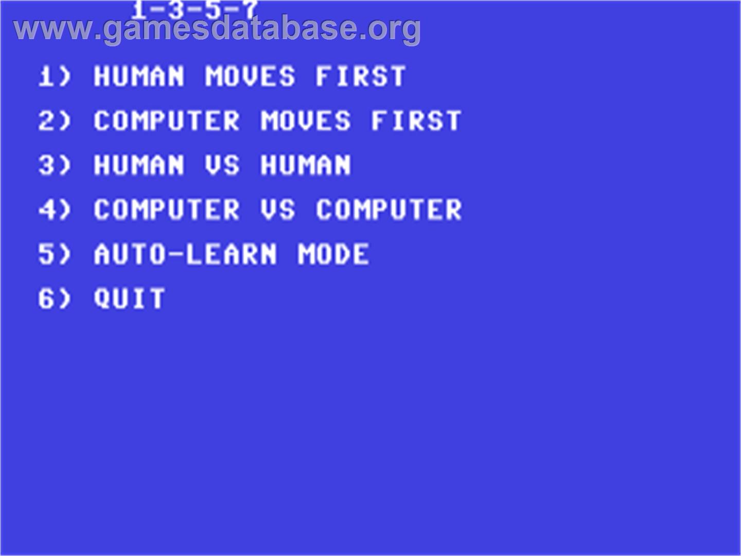 1-3-5-7 - Commodore 64 - Artwork - Title Screen