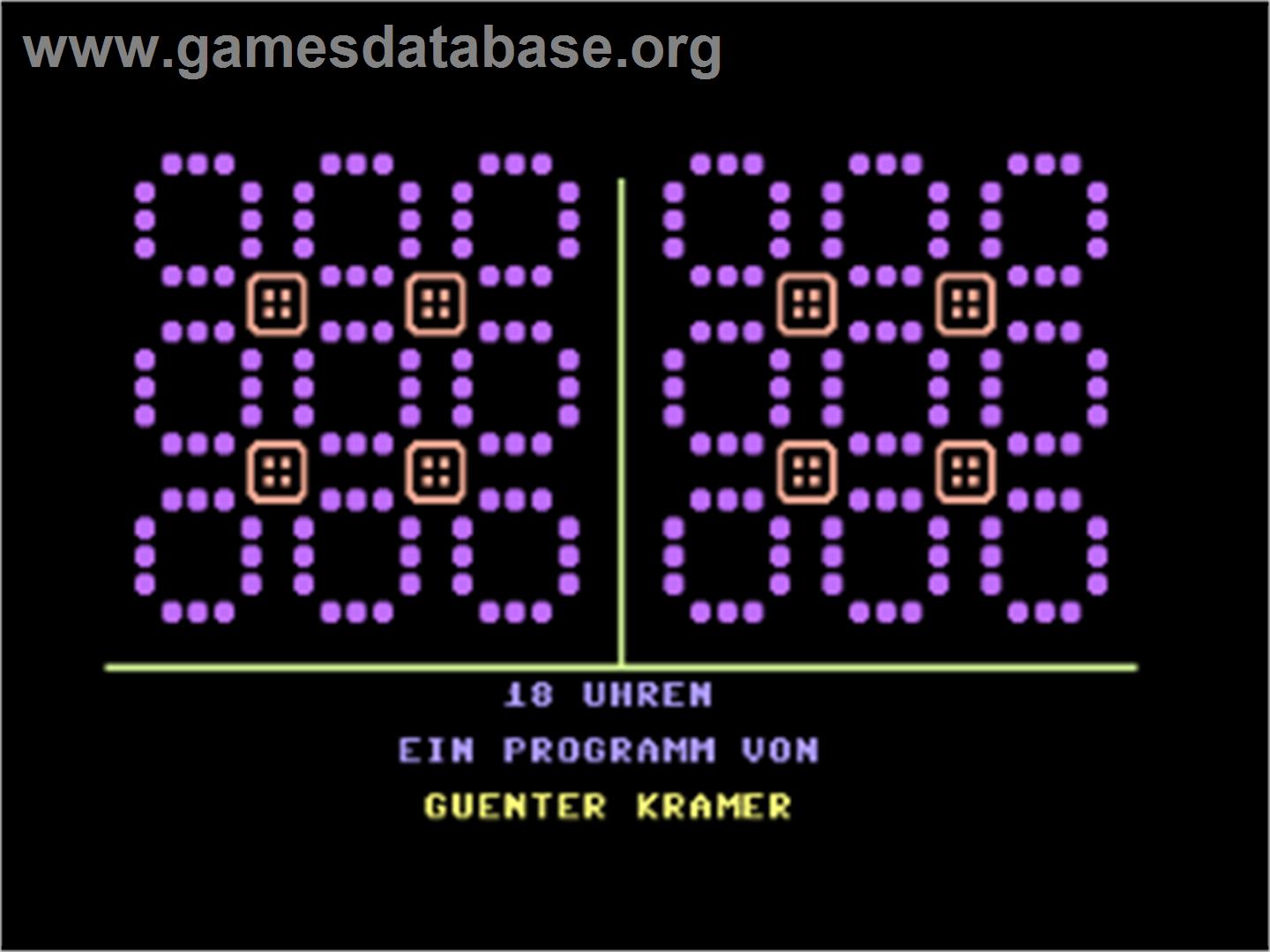 18 Uhren - Commodore 64 - Artwork - Title Screen