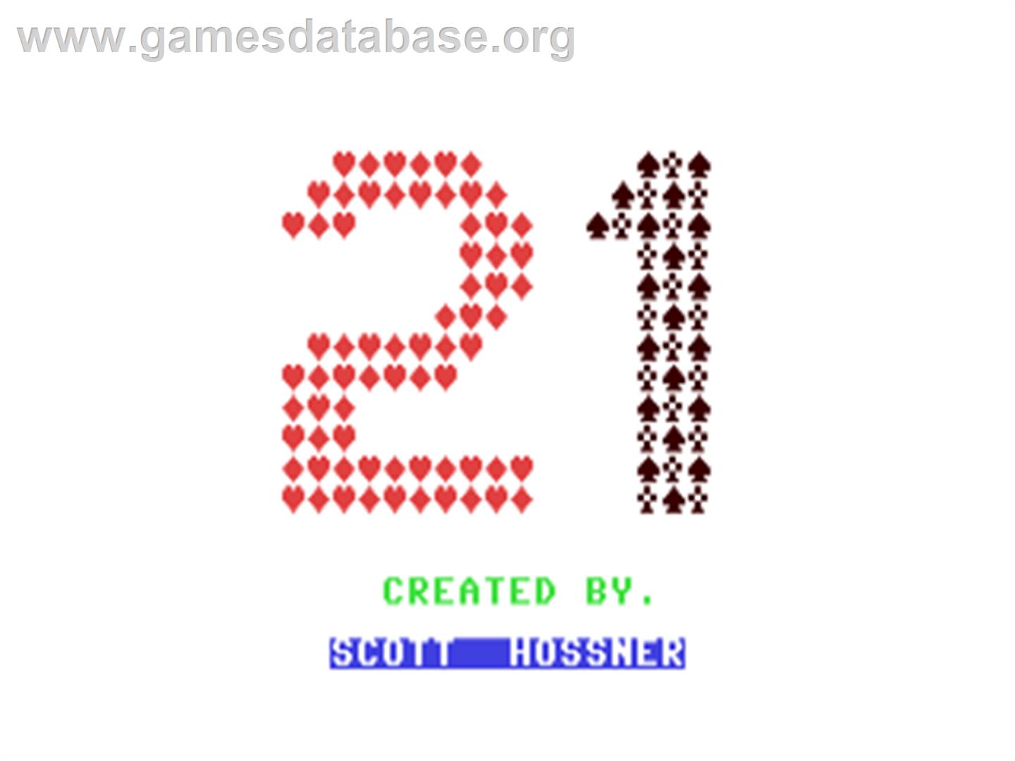 21 (Scott Hossner) - Commodore 64 - Artwork - Title Screen