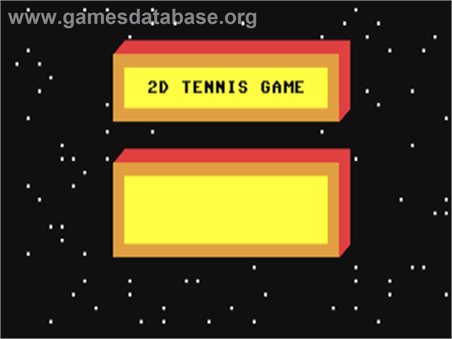 2d Tennis Game - Commodore 64 - Artwork - Title Screen