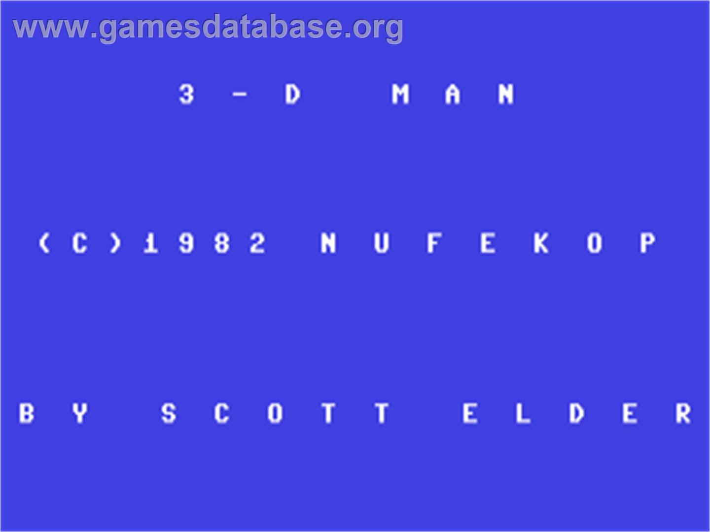 3-d Man - Commodore 64 - Artwork - Title Screen