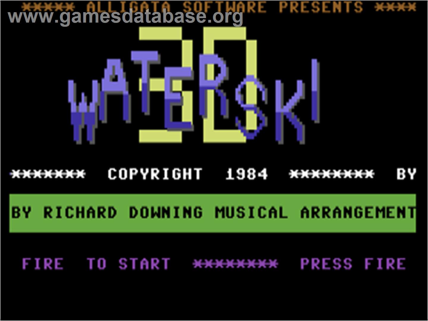 3D Waterski - Commodore 64 - Artwork - Title Screen