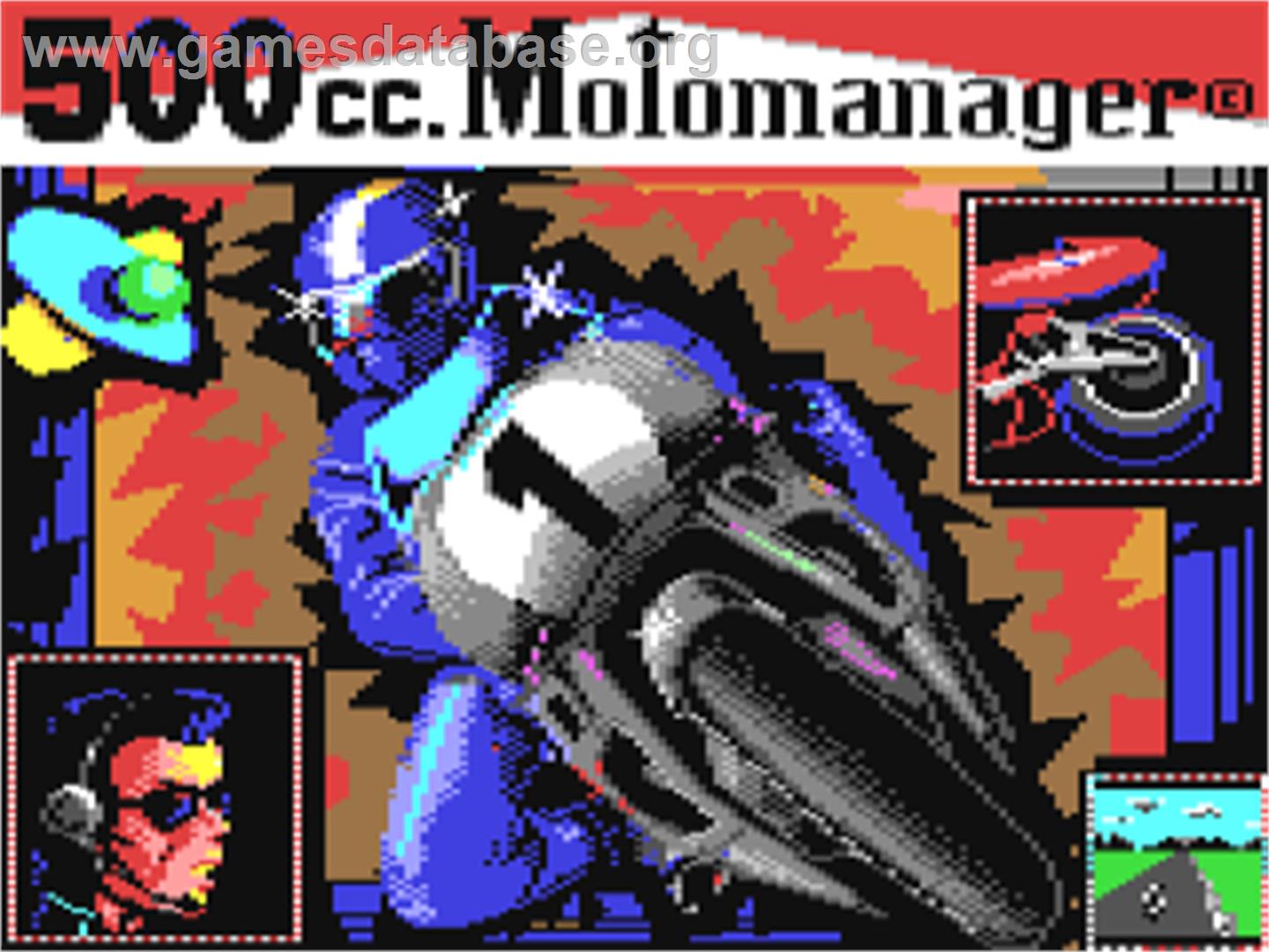 500cc Motomanager - Commodore 64 - Artwork - Title Screen