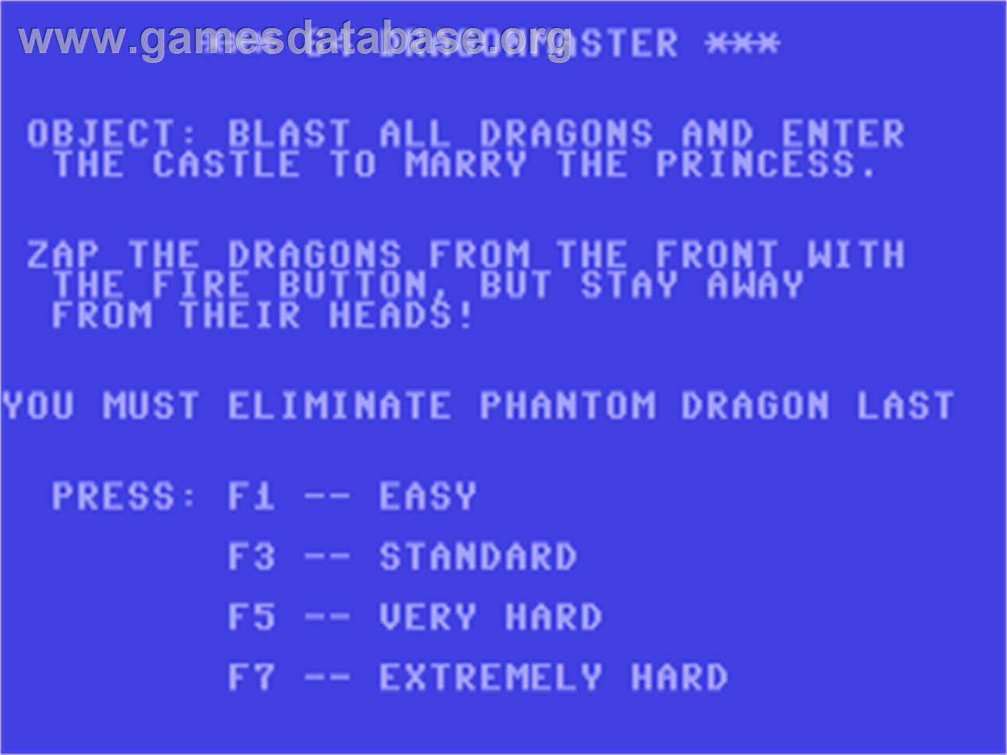 64 Dragonmaster - Commodore 64 - Artwork - Title Screen