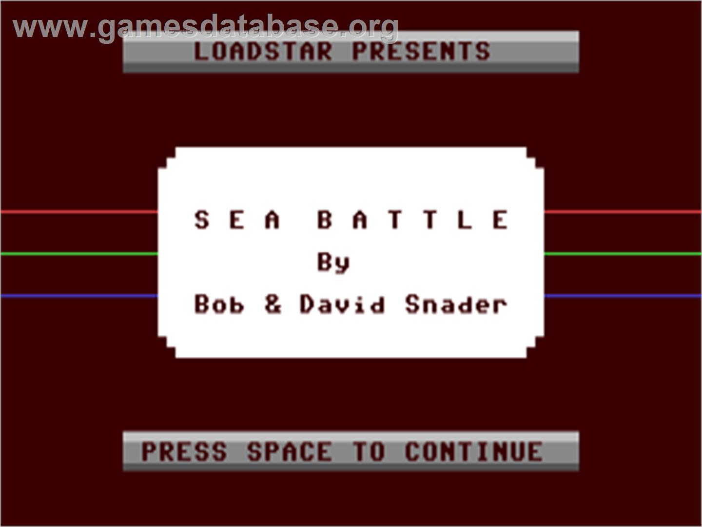64 Sea Battle - Commodore 64 - Artwork - Title Screen