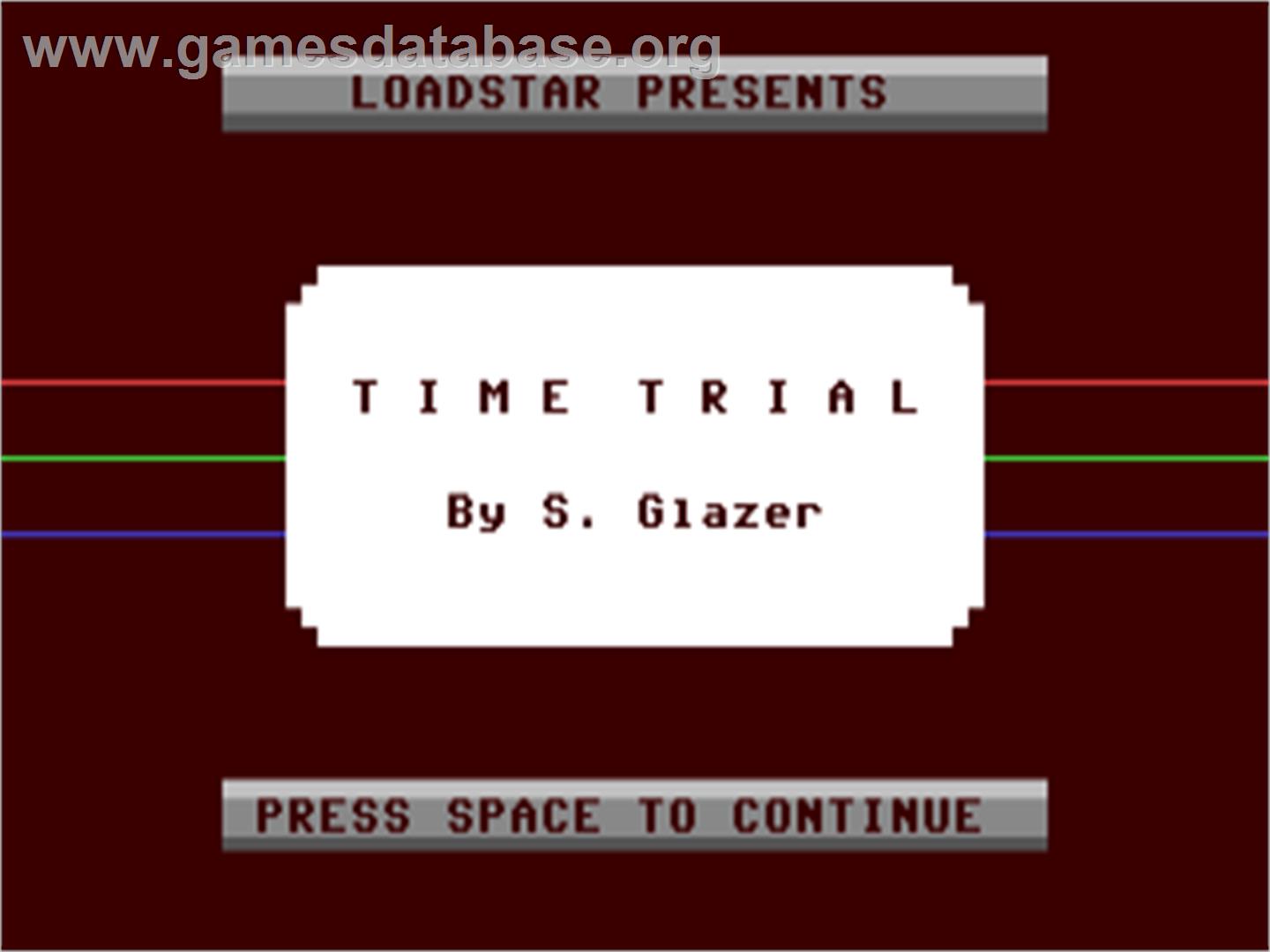 64 Timetrial - Commodore 64 - Artwork - Title Screen