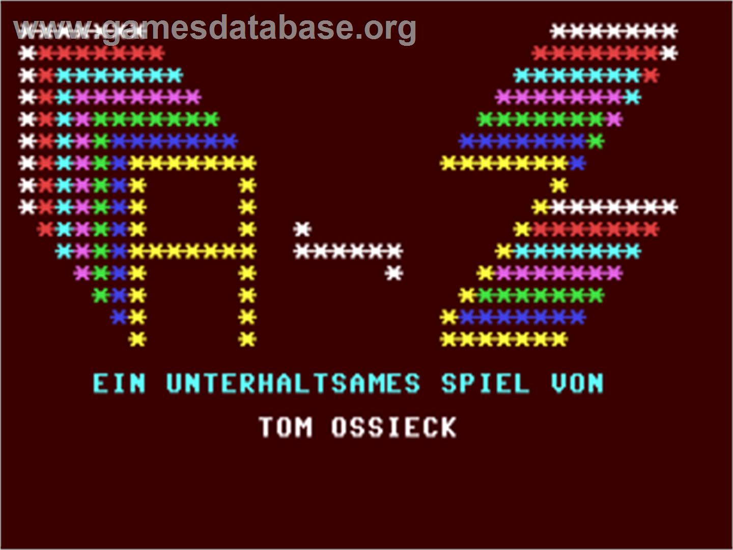 A-z Quiz - Commodore 64 - Artwork - Title Screen