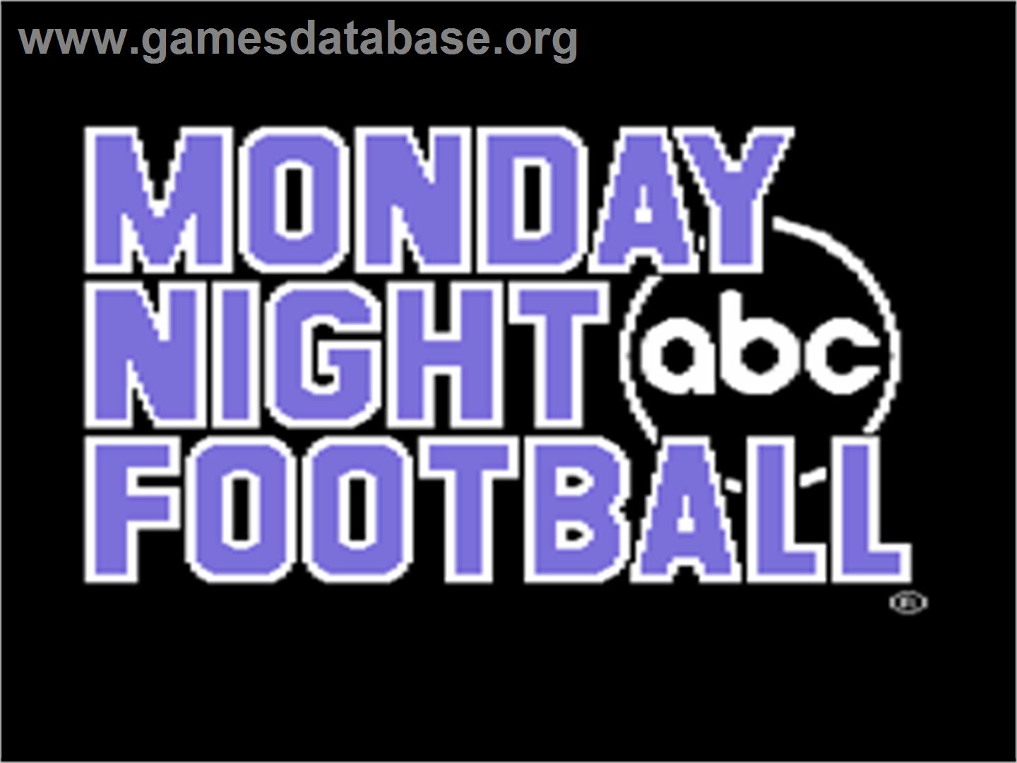 ABC Monday Night Football - Commodore 64 - Artwork - Title Screen