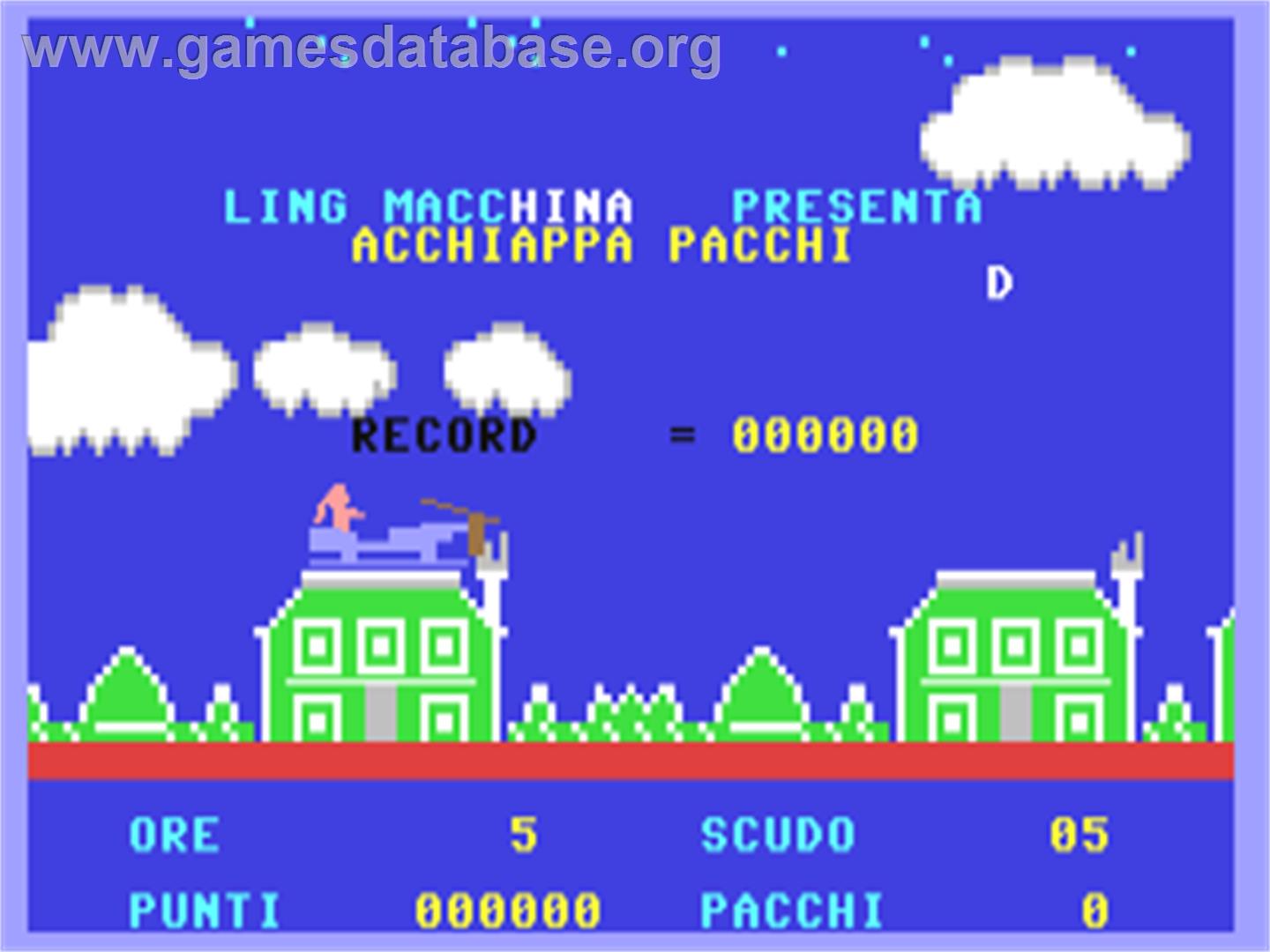 Acchiappa Pacchi - Commodore 64 - Artwork - Title Screen