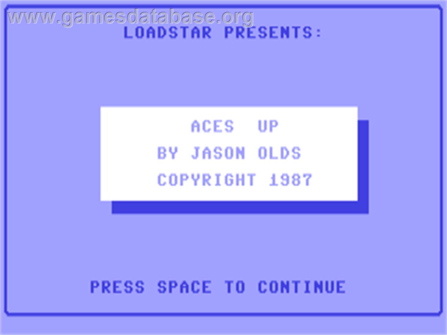 Aces Up (1994) - Commodore 64 - Artwork - Title Screen