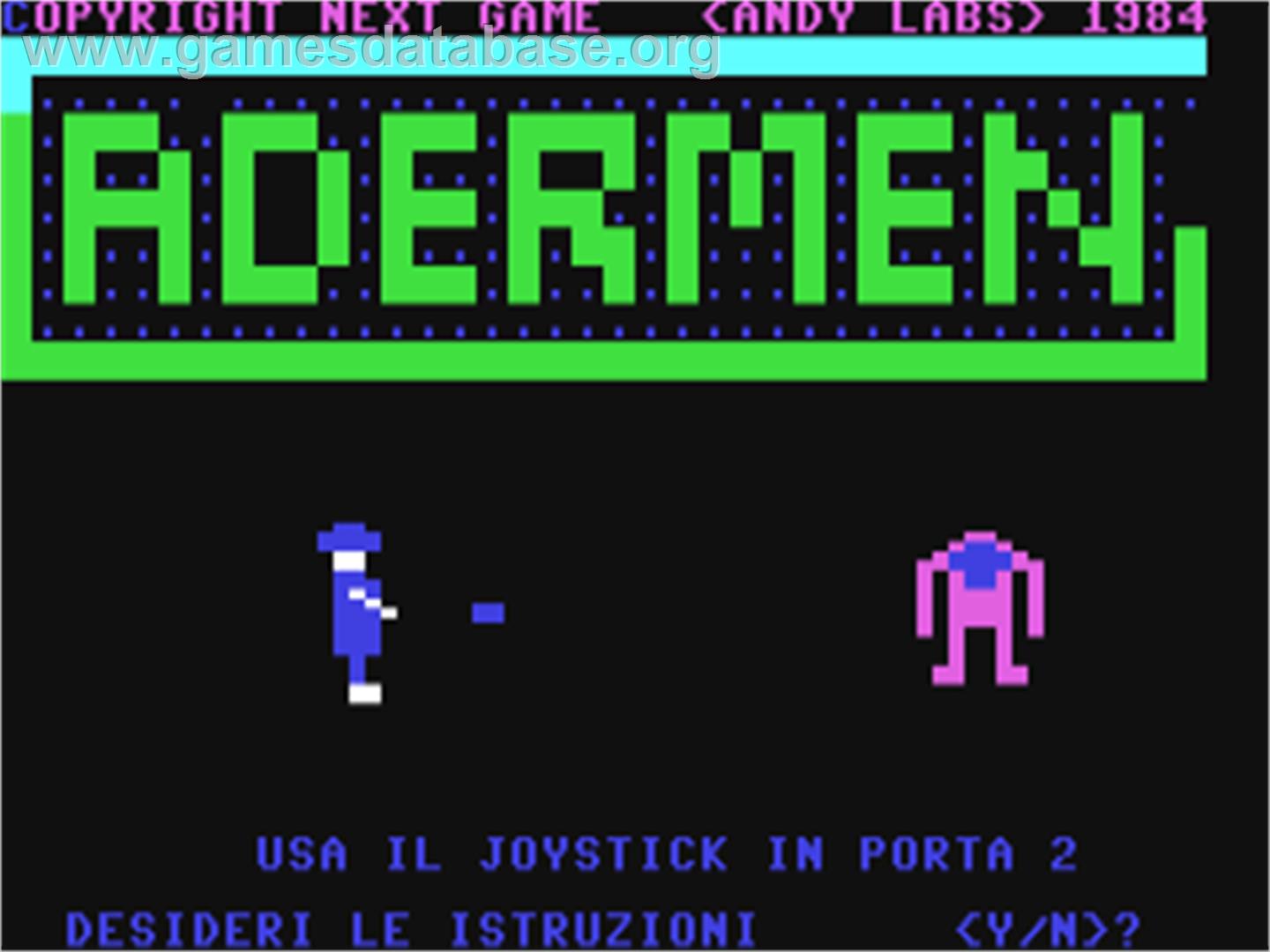 Adermen - Commodore 64 - Artwork - Title Screen