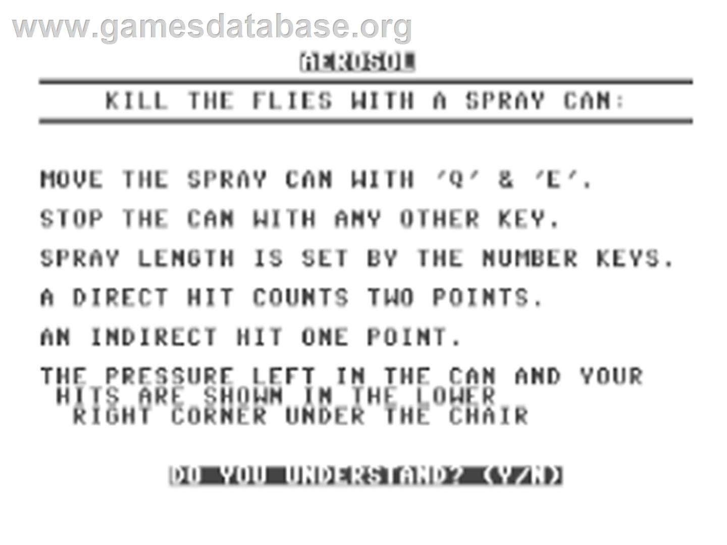 Aerosol - Commodore 64 - Artwork - Title Screen