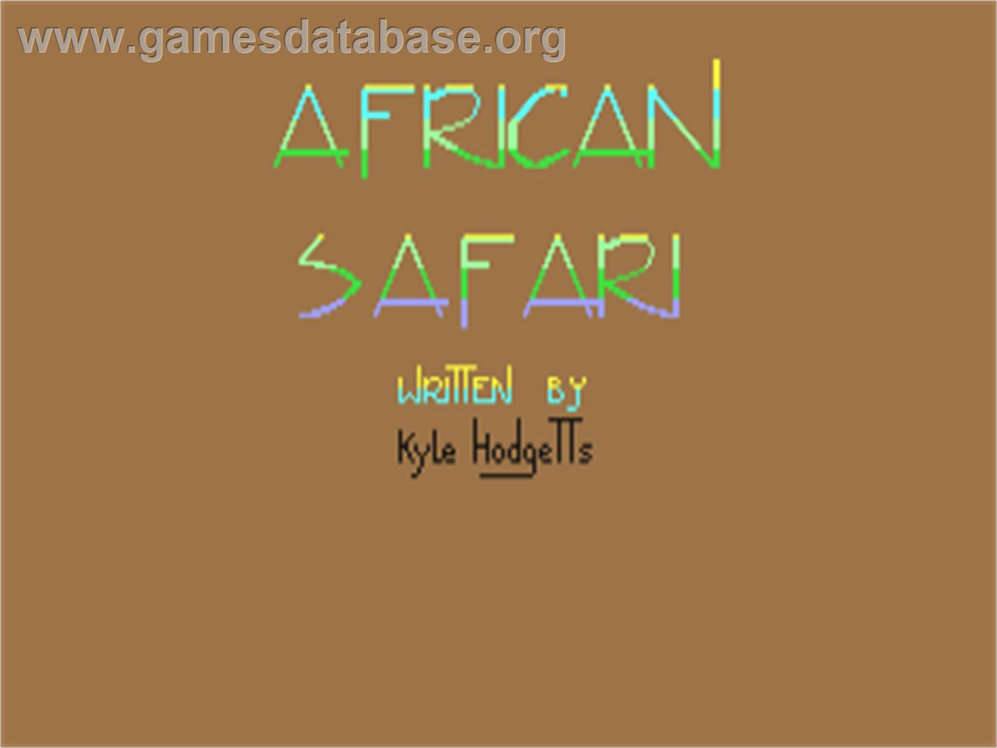 African Safari - Commodore 64 - Artwork - Title Screen