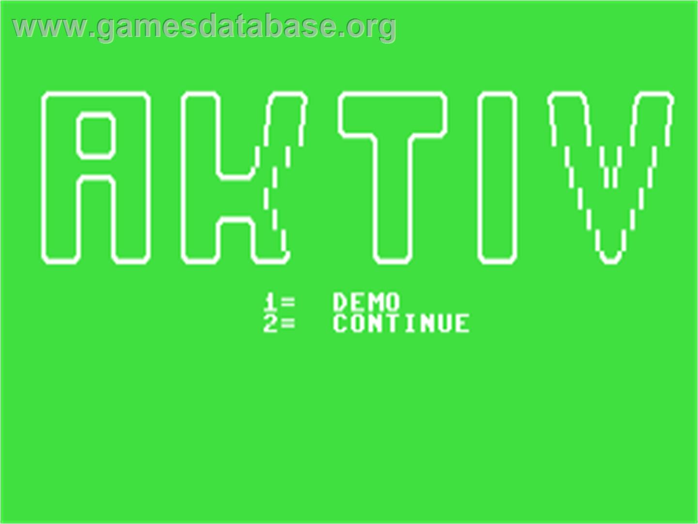 Aktiv - Commodore 64 - Artwork - Title Screen