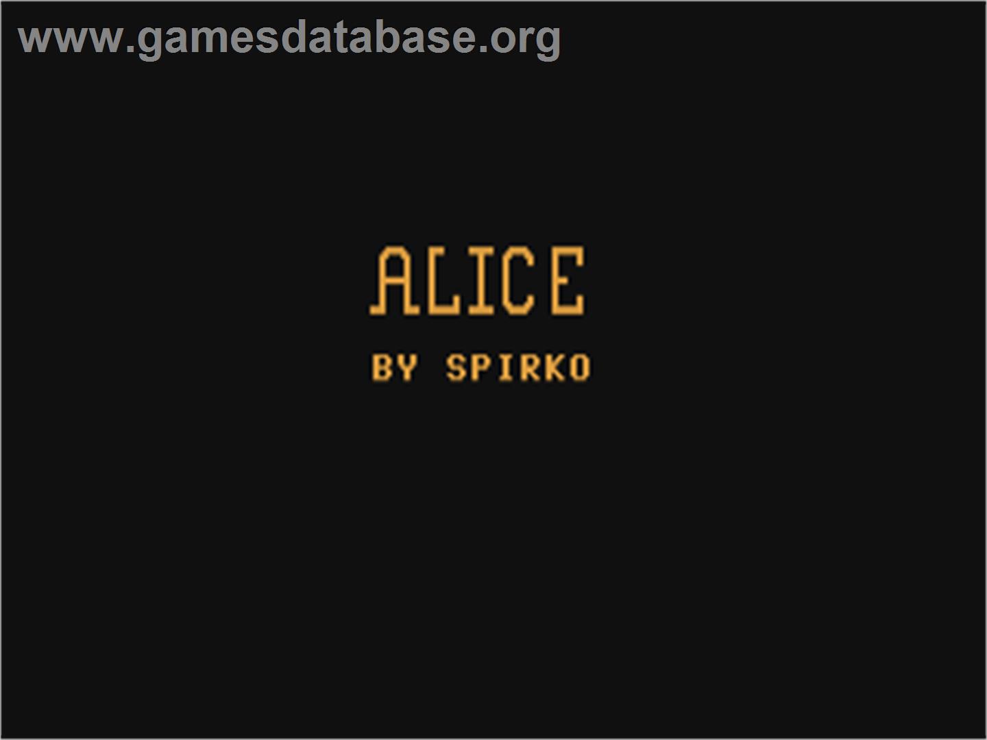 Alice - Commodore 64 - Artwork - Title Screen