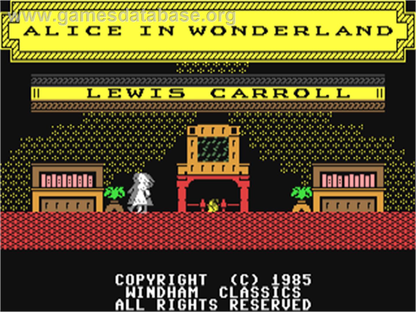Alice In Wonderland - Commodore 64 - Artwork - Title Screen