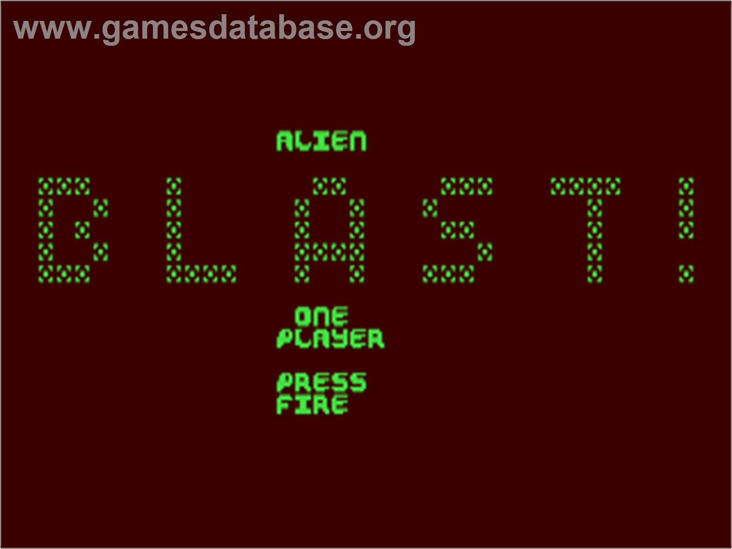 Alien Blast! - Commodore 64 - Artwork - Title Screen
