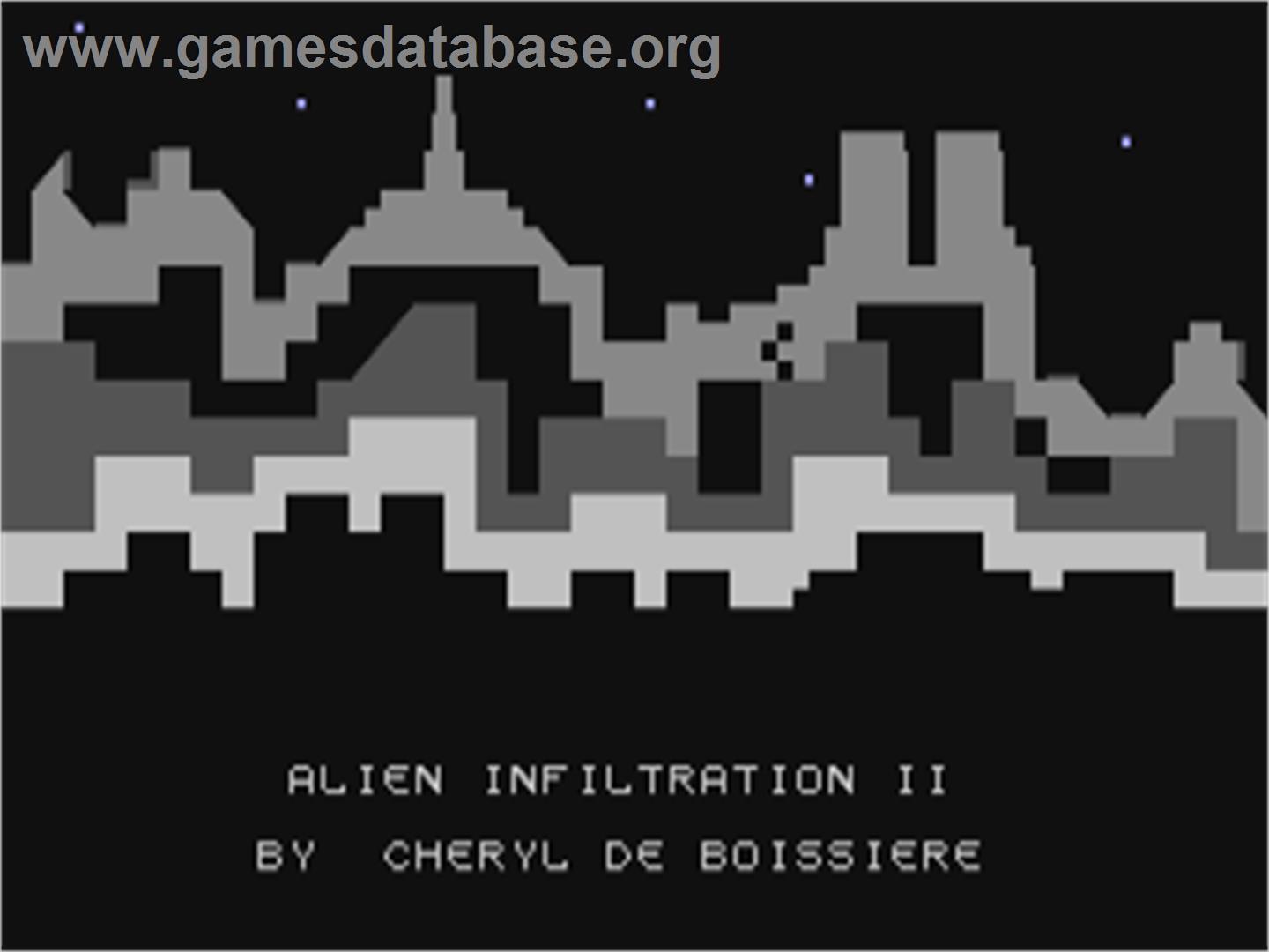 Alien Infiltration - Commodore 64 - Artwork - Title Screen