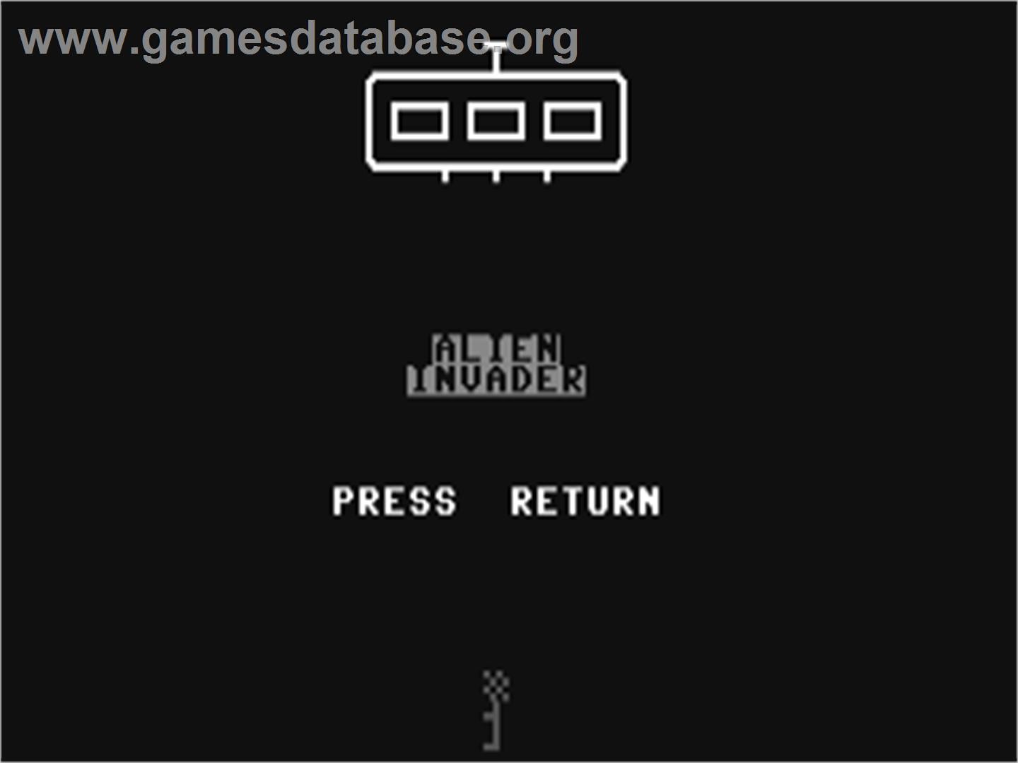 Alien Invader - Commodore 64 - Artwork - Title Screen