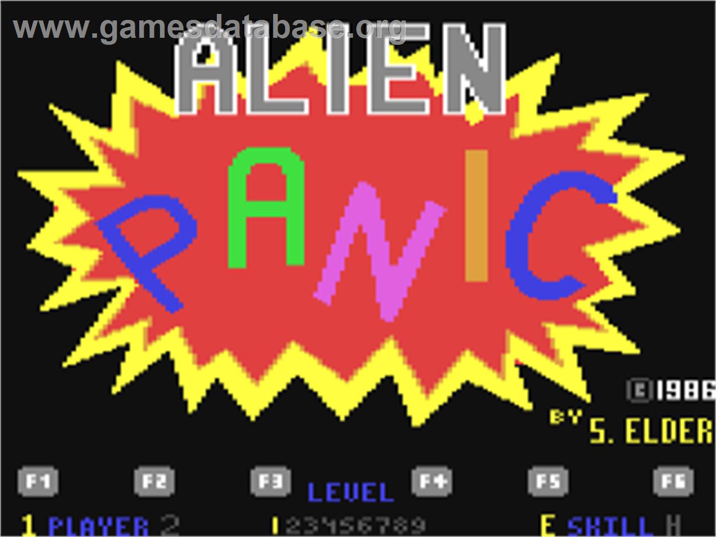 Alien Panic (Keypunch Software) - Commodore 64 - Artwork - Title Screen